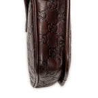 Shoulder Bag Mini Flap Crossbody Dark Brown Guccissima Leather