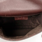 Shoulder Bag Mini Flap Crossbody Dark Brown Guccissima Leather