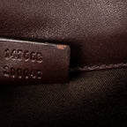 Shoulder Bag Mini Flap Crossbody Dark Brown Guccissima Leather