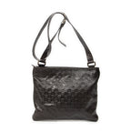 Shoulder Bag Large Square Zip Messenger Dark Brown Guccissima Leather