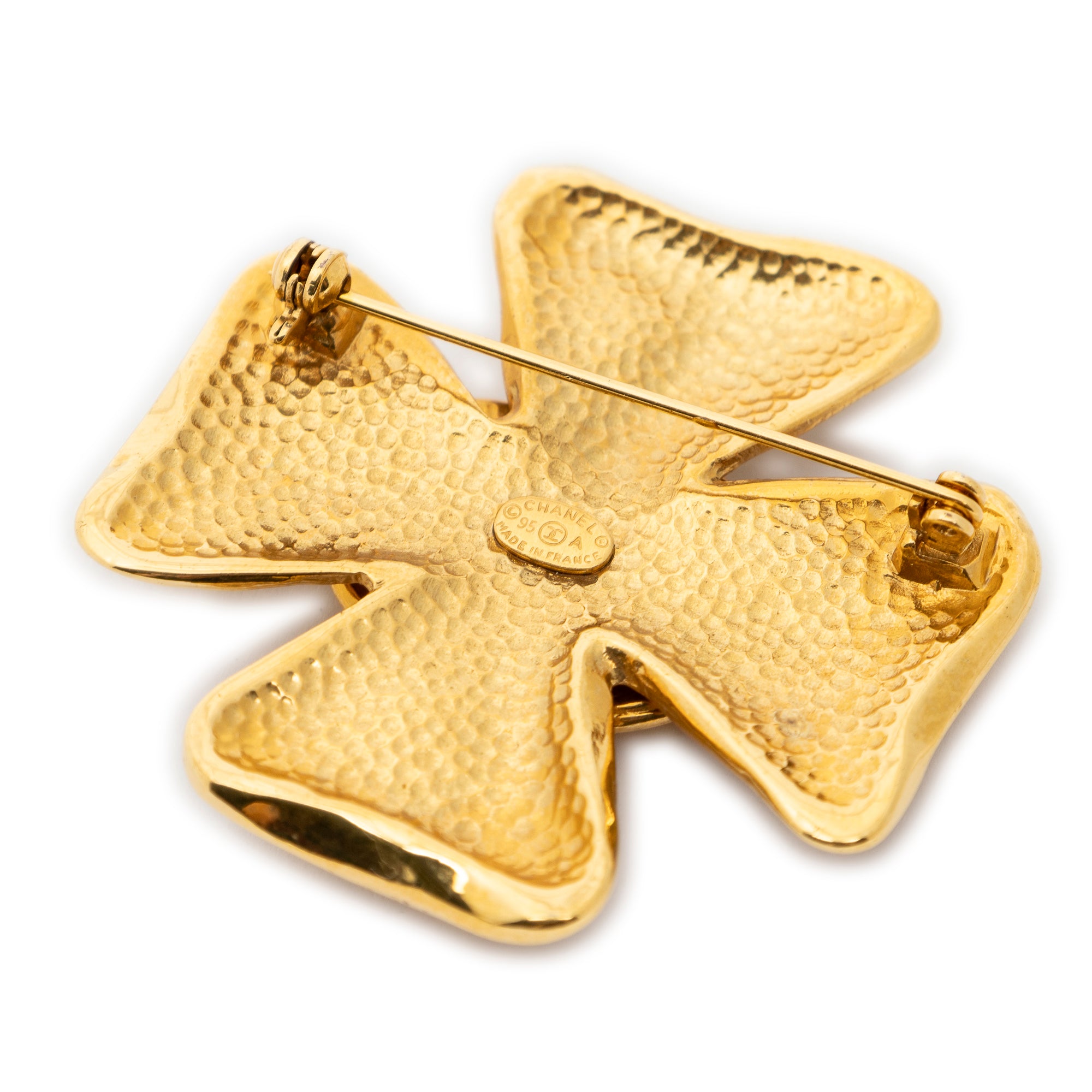 Brooch CC Cross Brooch Gold Gold Plated