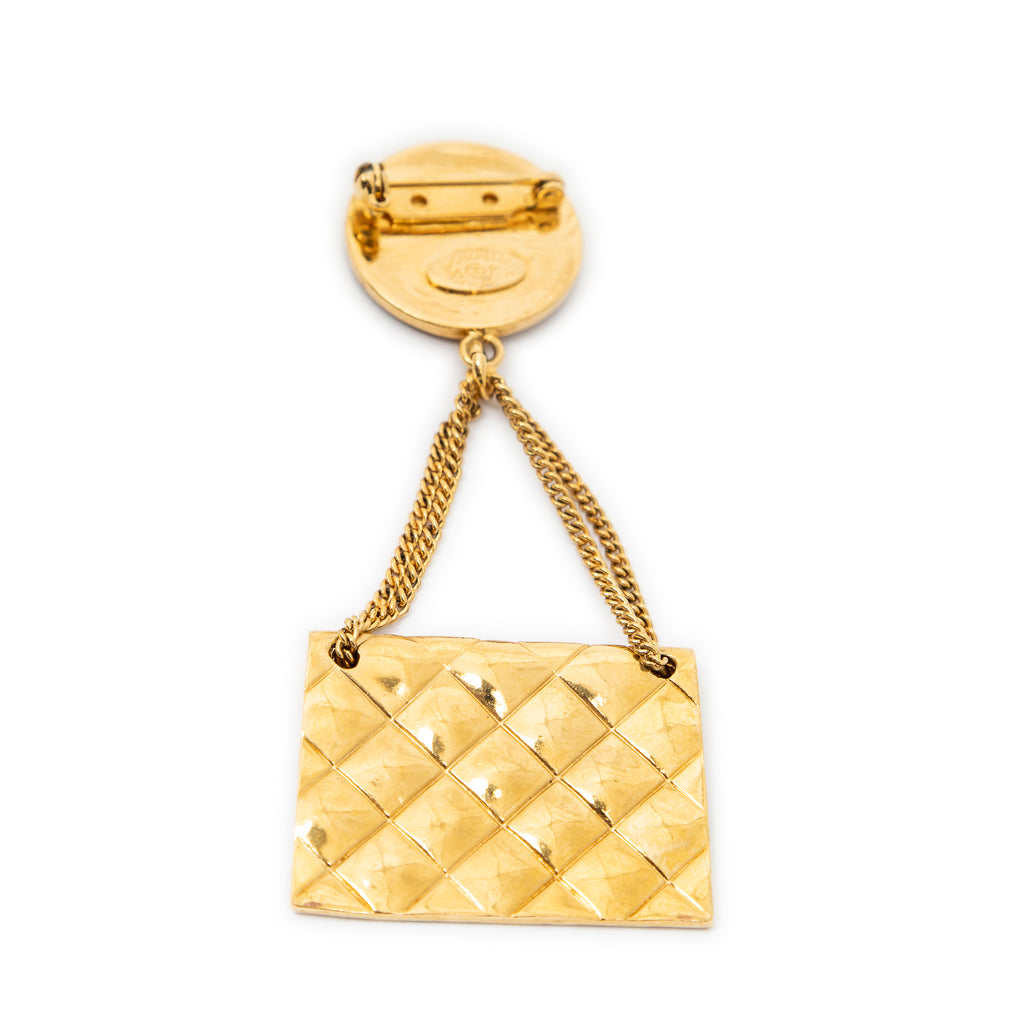 Brooch Bag Motif Brooch Pin Gold Gold Plated