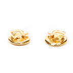 Earrings CC Round Clip On Earrings Gold Gold Plated