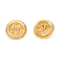 Earrings CC Round Clip On Earrings Gold Gold Plated
