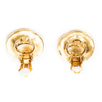 Earrings CC Round Clip On Earrings Gold Gold Plated
