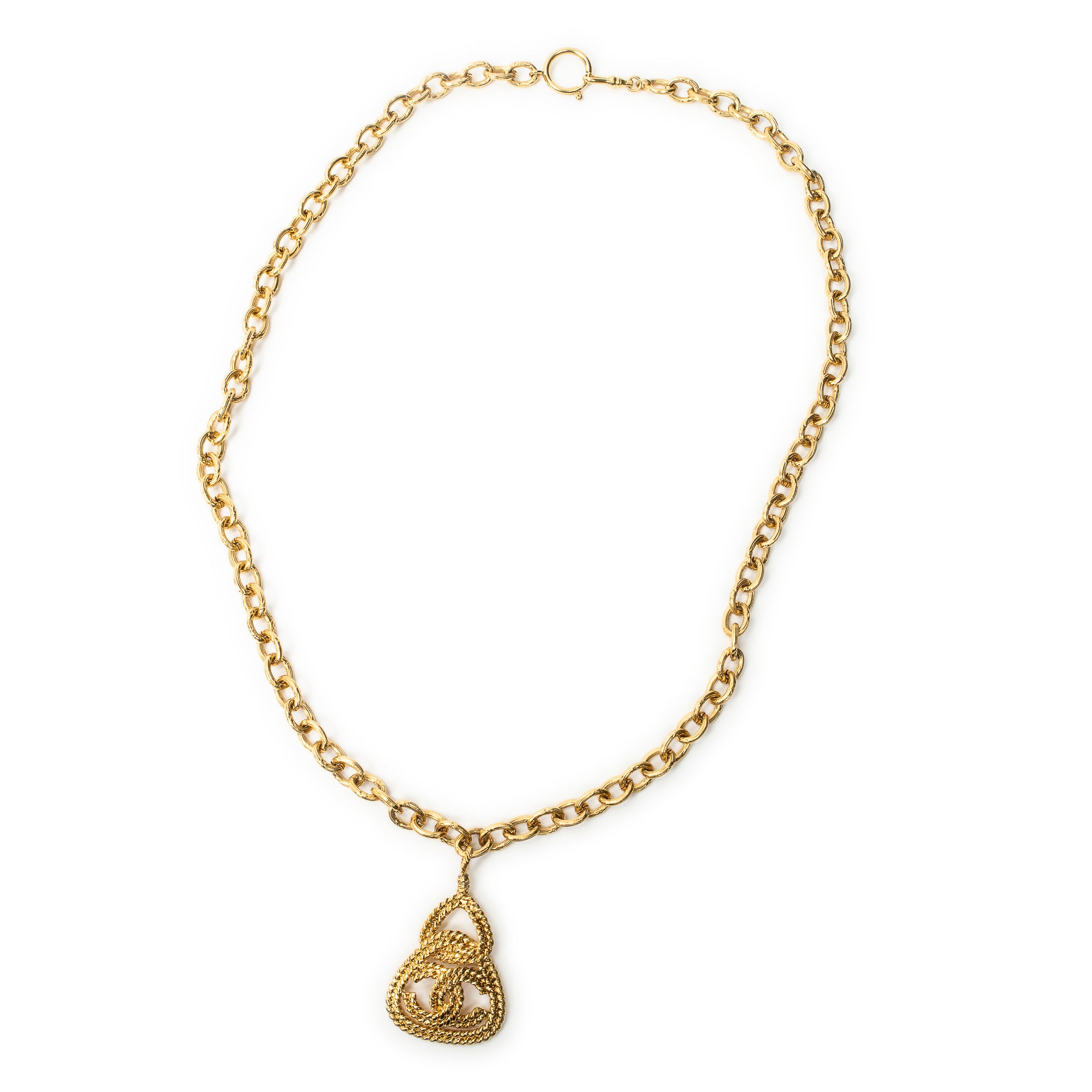 Necklace CC Rope Triangle Pendant Necklace Gold Gold Plated
