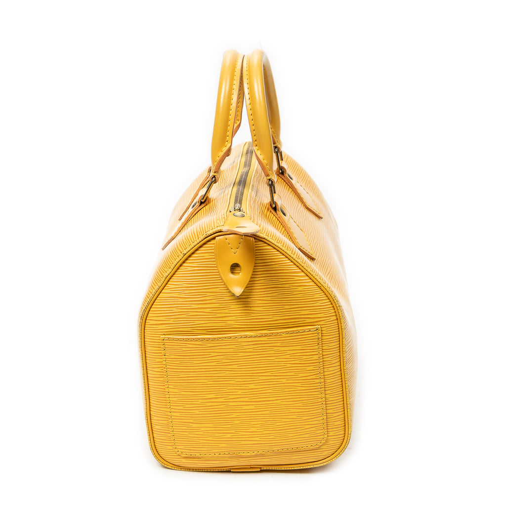 Handbag Speedy 25 Yellow Epi