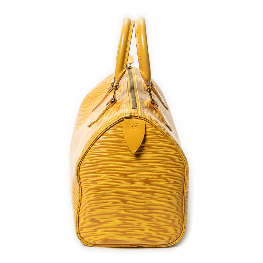 Handbag Speedy 25 Yellow Epi