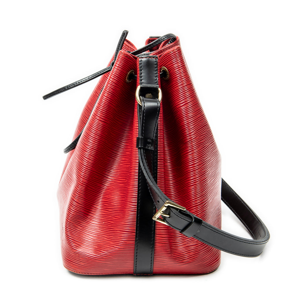 Shoulder Bag Noe Bicolor PM Red Epi