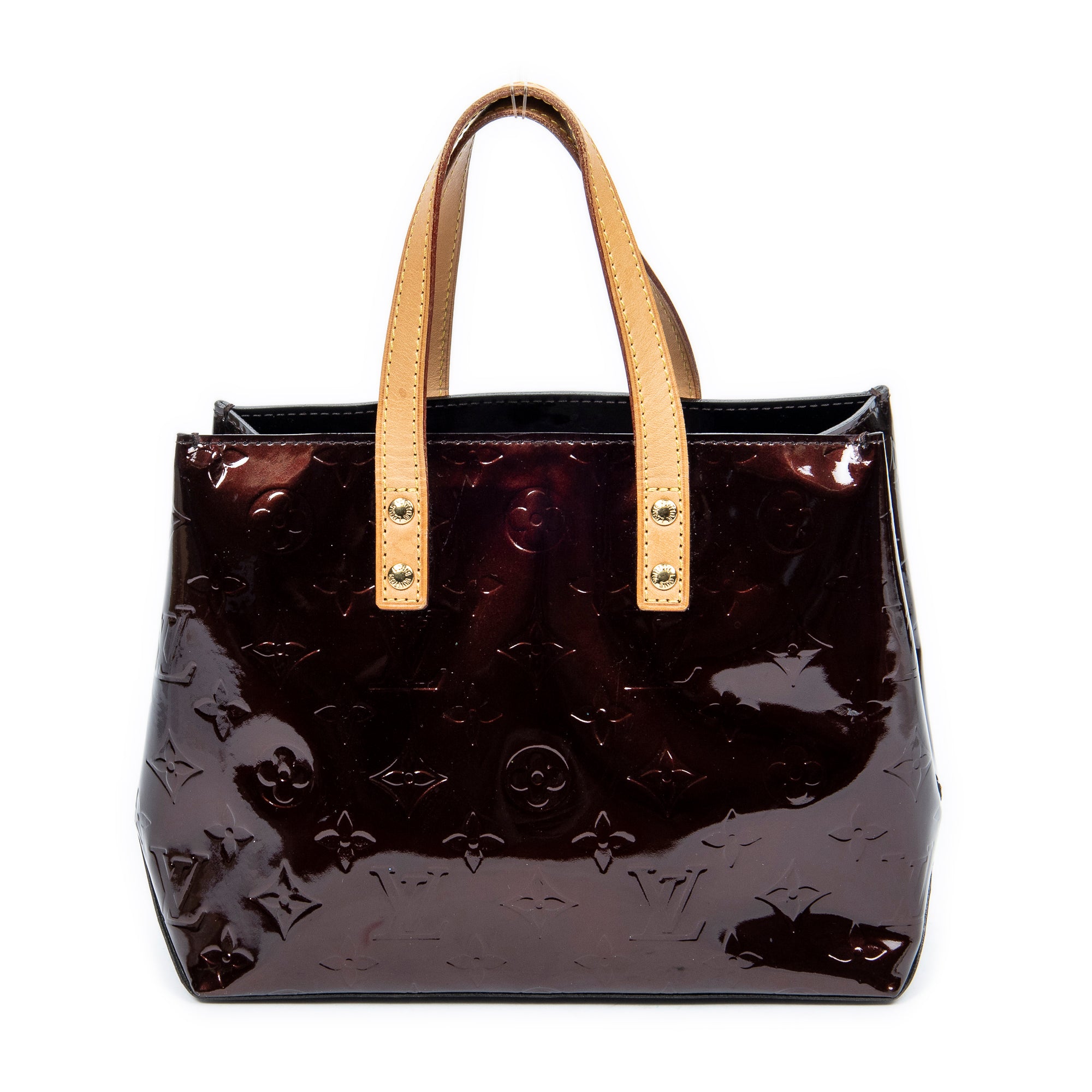 Handbag Reade PM Amarante Monogram Vernis