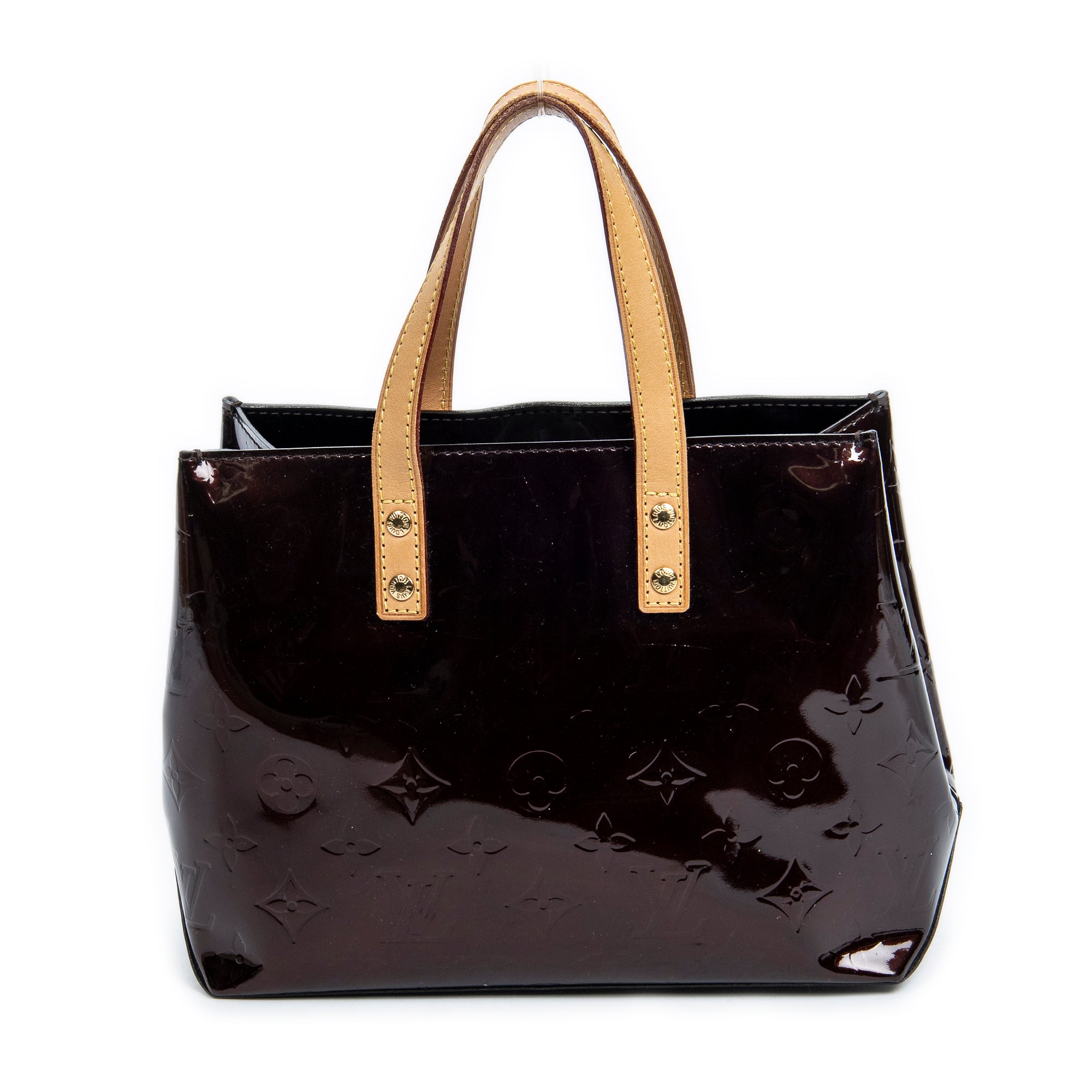 Handbag Reade PM Amarante Monogram Vernis