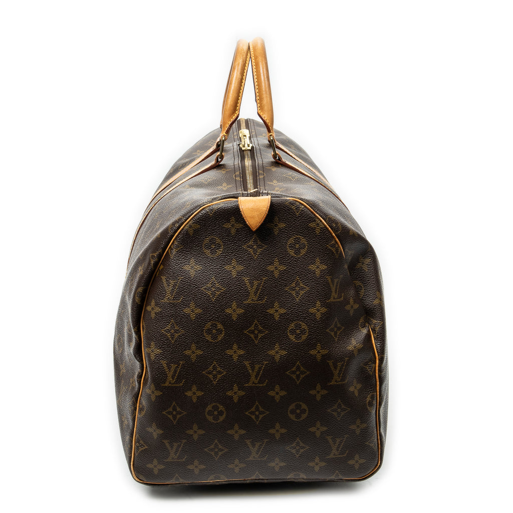 Travel Bag Keepall 55 Brown Monogram Canvas