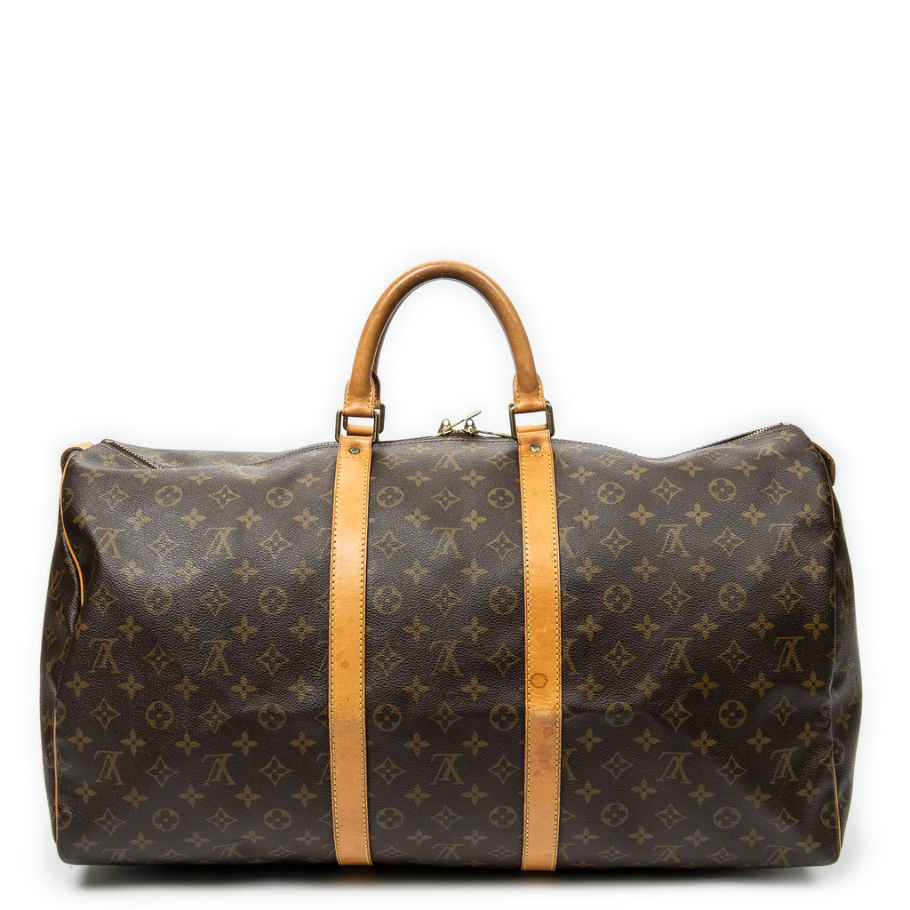 Travel Bag Keepall 55 Brown Monogram Canvas