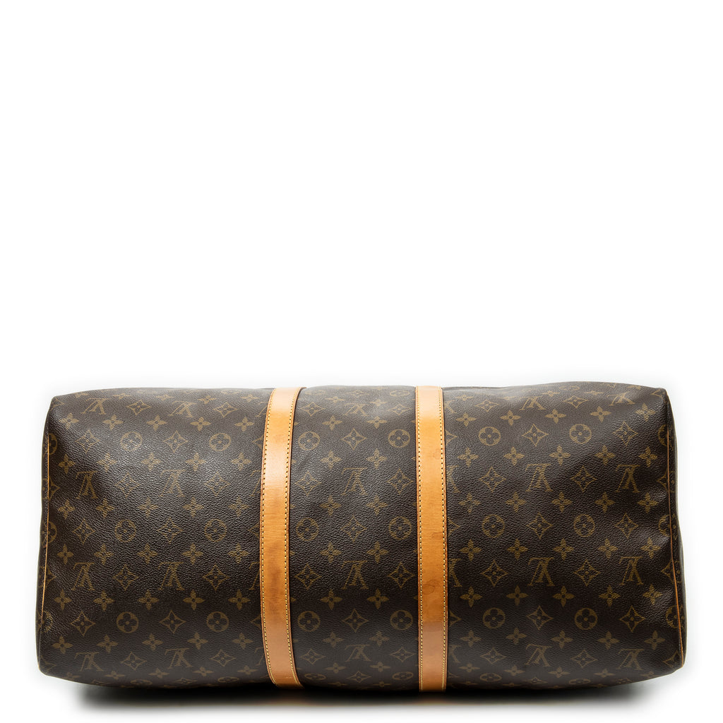 Travel Bag Keepall 55 Brown Monogram Canvas