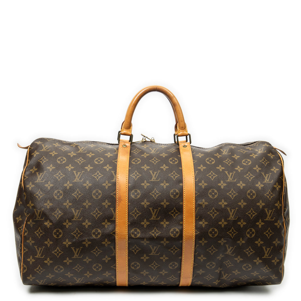 Travel Bag Keepall 55 Brown Monogram Canvas