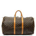 Travel Bag Keepall 55 Brown Monogram Canvas
