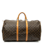 Travel Bag Keepall 55 Brown Monogram Canvas
