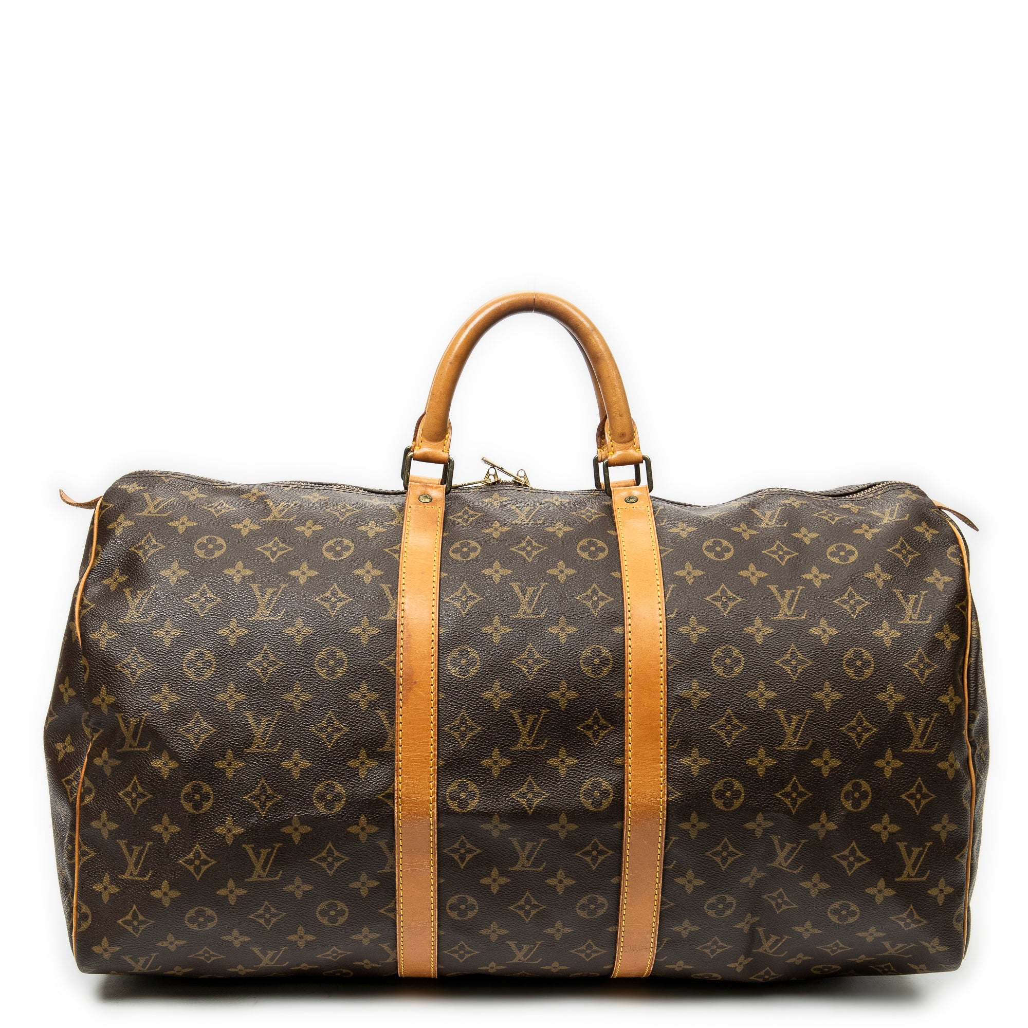 Travel Bag Keepall 55 Brown Monogram Canvas