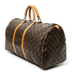 Travel Bag Keepall 55 Brown Monogram Canvas