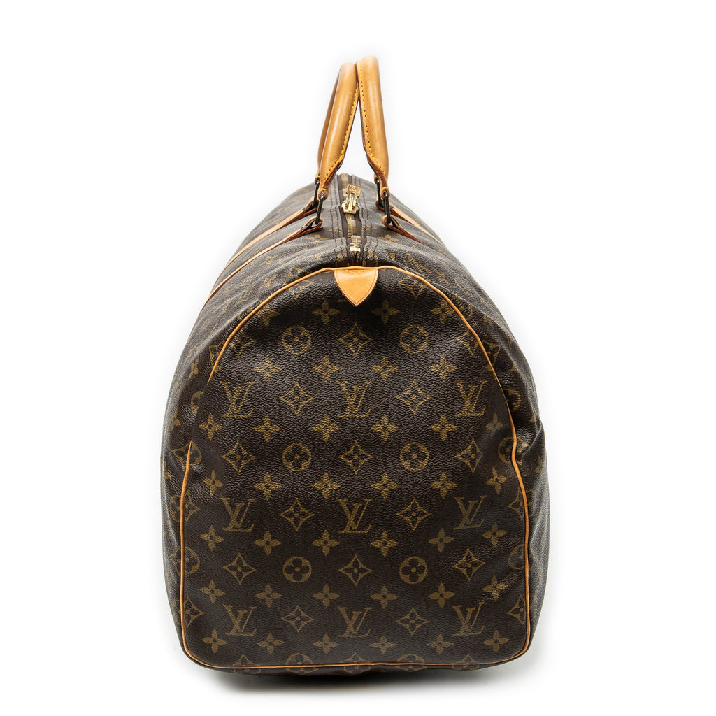 Travel Bag Keepall 55 Brown Monogram Canvas