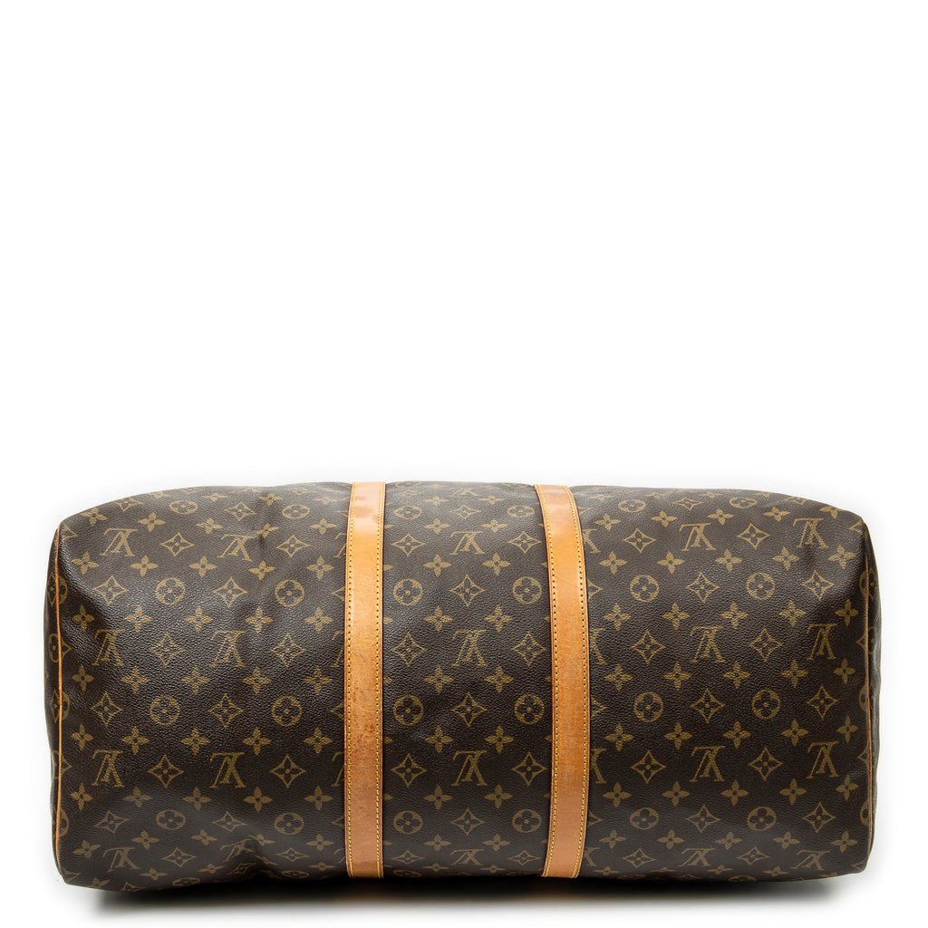 Travel Bag Keepall 55 Brown Monogram Canvas