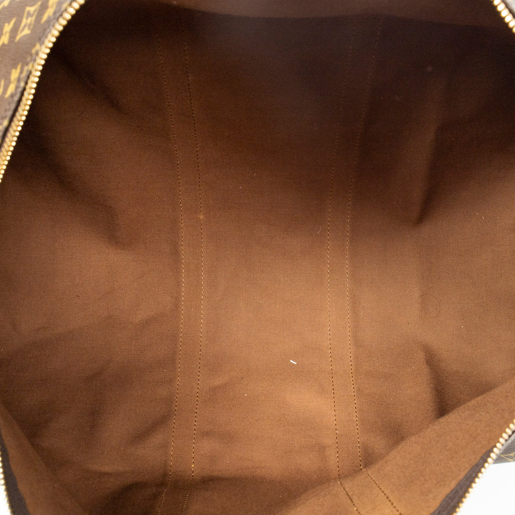 Travel Bag Keepall 55 Brown Monogram Canvas