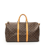 Travel Bag Keepall Bandouliere 50 Brown Monogram Canvas