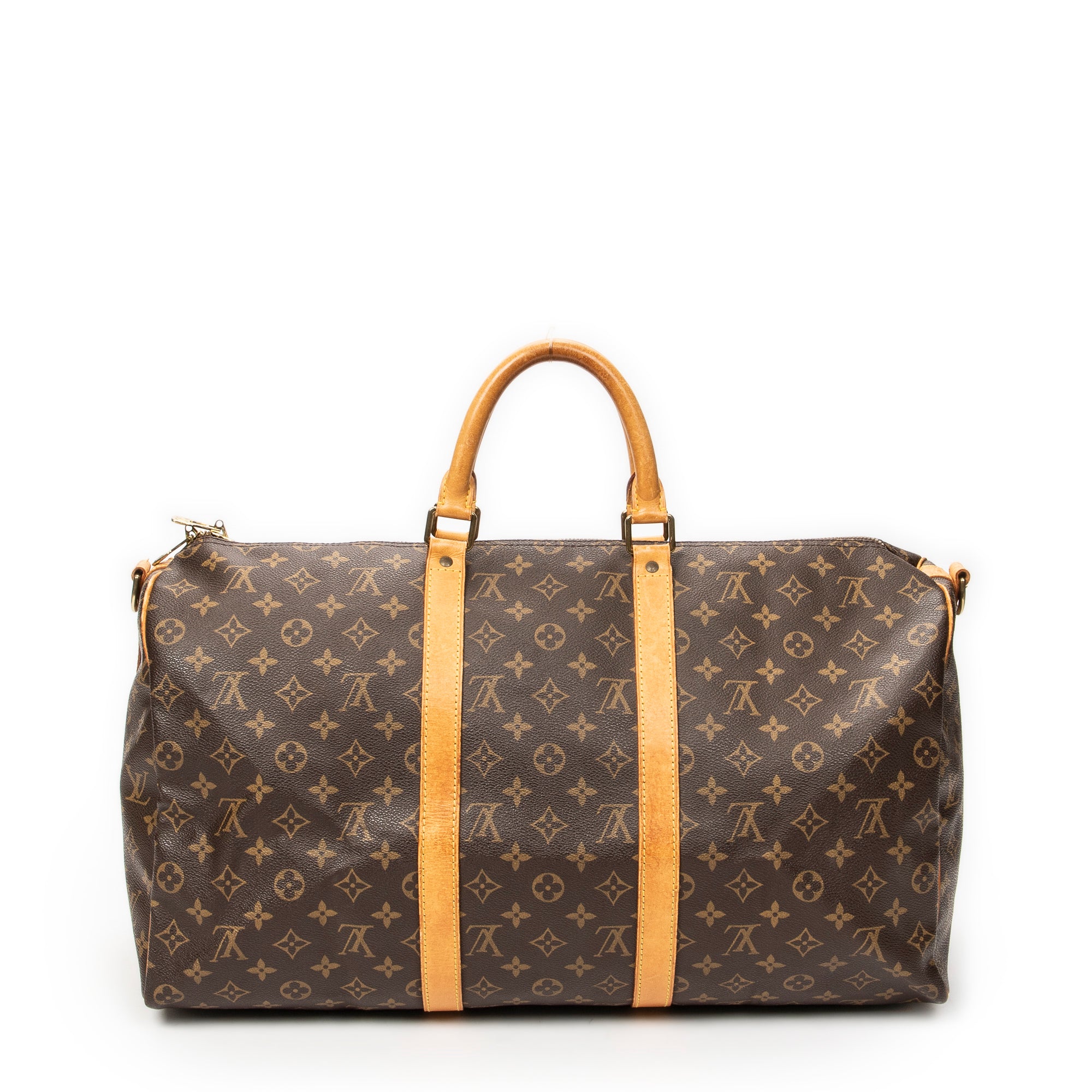 Travel Bag Keepall Bandouliere 50 Brown Monogram Canvas