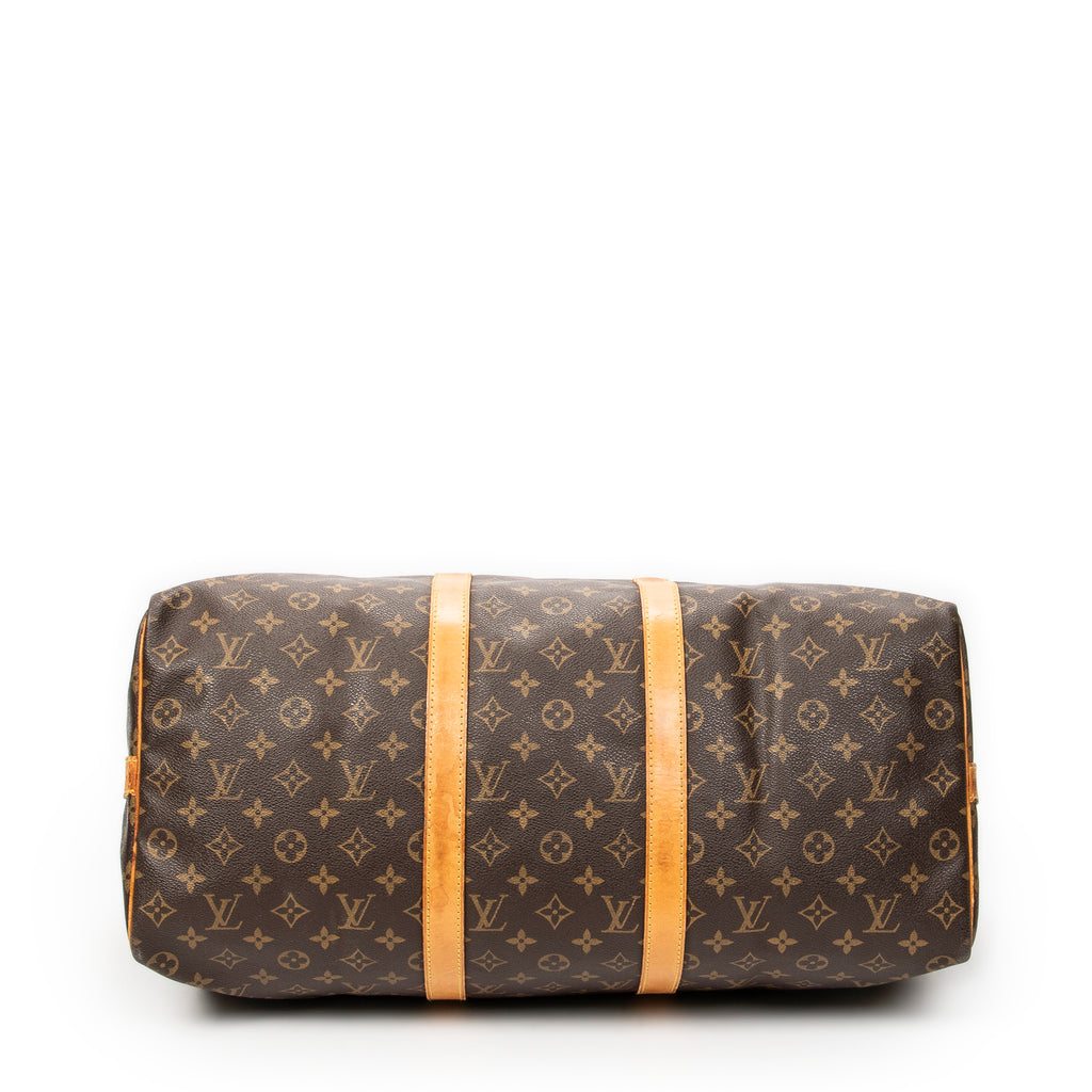 Travel Bag Keepall Bandouliere 50 Brown Monogram Canvas