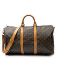 Travel Bag Keepall Bandouliere 50 Brown Monogram Canvas
