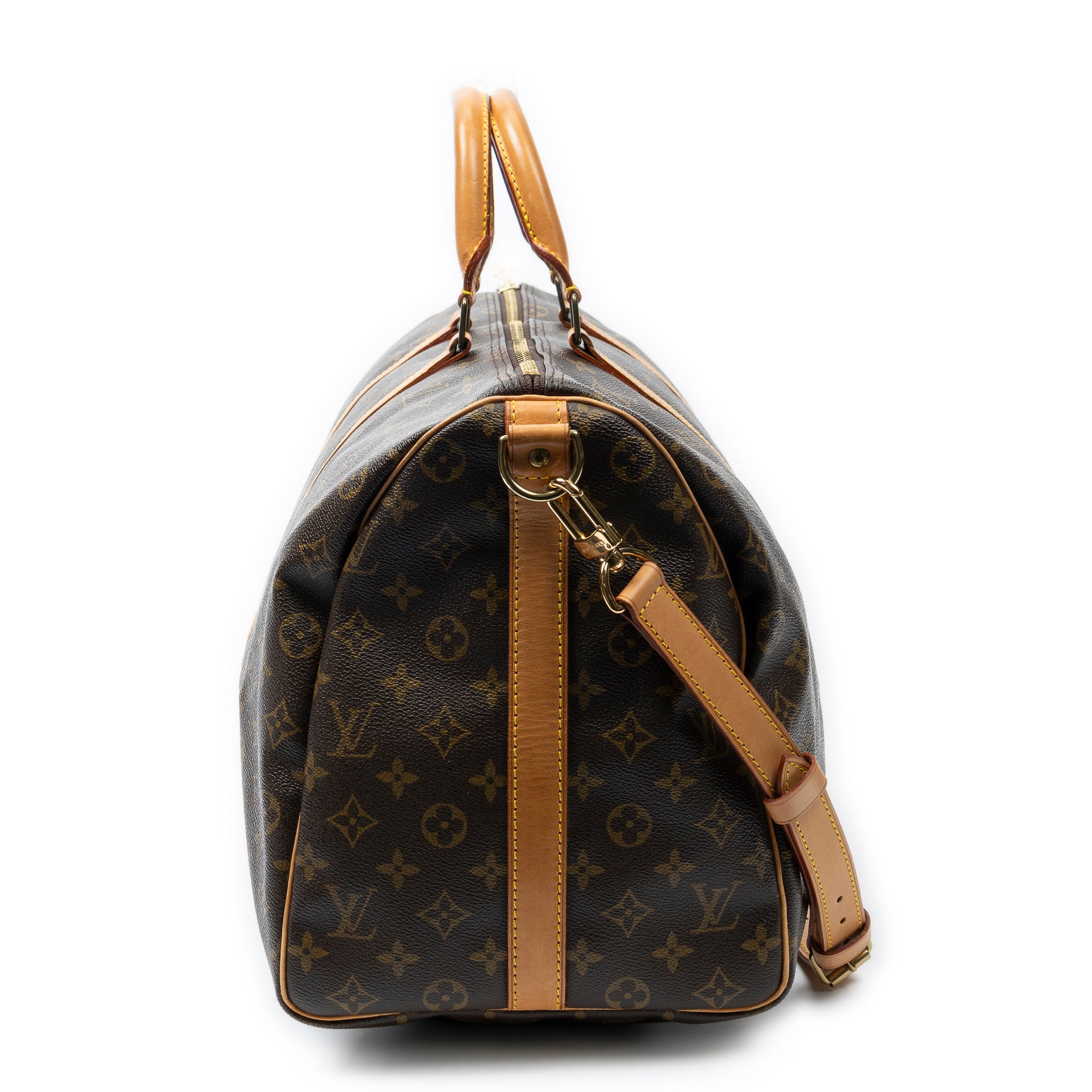Travel Bag Keepall Bandouliere 50 Brown Monogram Canvas
