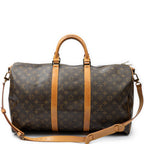 Travel Bag Keepall Bandouliere 50 Brown Monogram Canvas