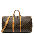 Travel Bag Keepall Bandouliere 55 Brown Monogram Canvas