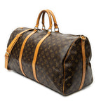 Travel Bag Keepall Bandouliere 55 Brown Monogram Canvas
