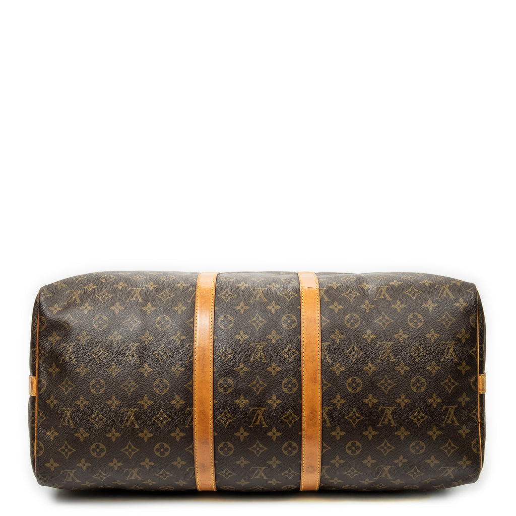 Travel Bag Keepall Bandouliere 55 Brown Monogram Canvas