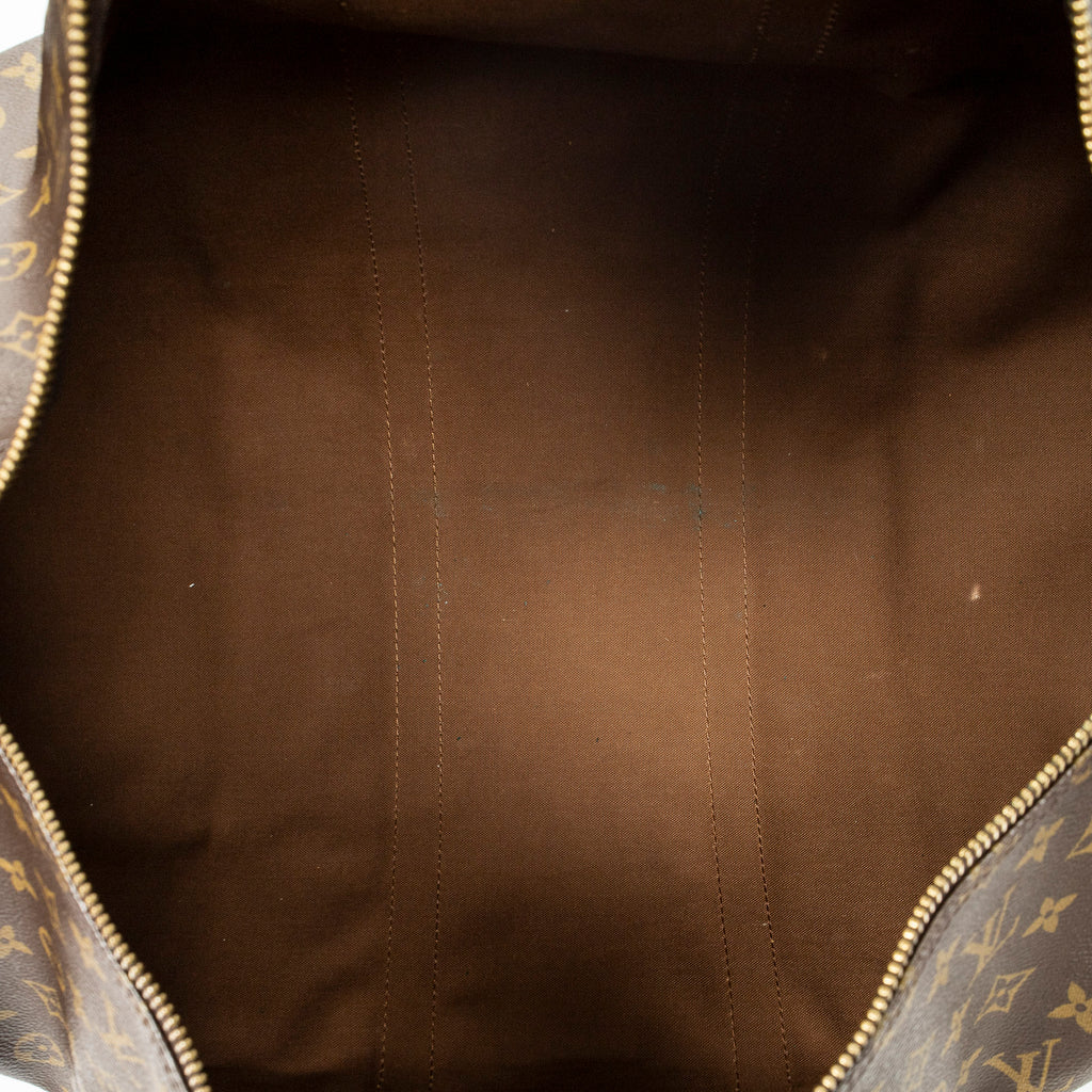 Travel Bag Keepall Bandouliere 55 Brown Monogram Canvas