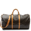 Travel Bag Keepall Bandouliere 60 Brown Monogram Canvas