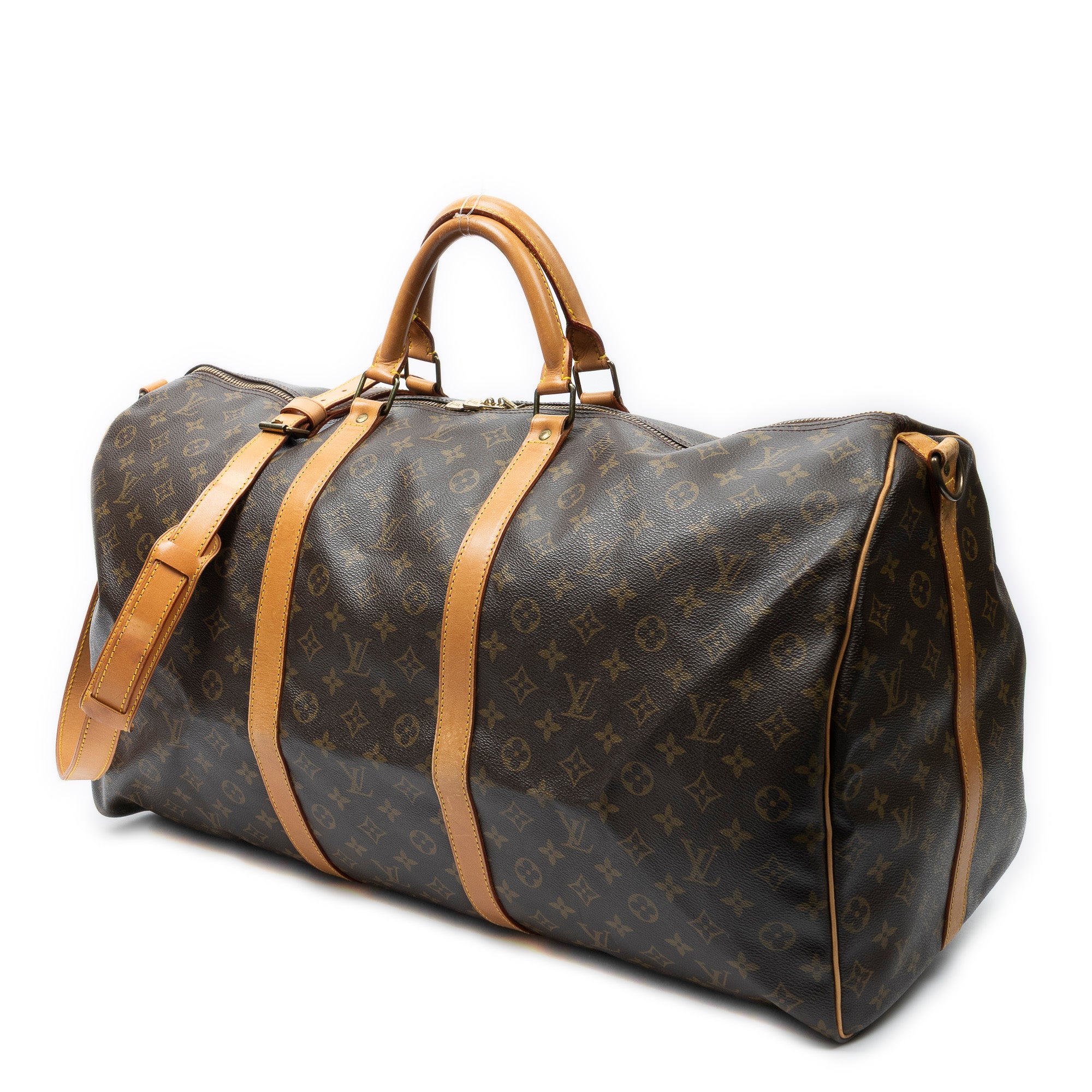 Travel Bag Keepall Bandouliere 60 Brown Monogram Canvas
