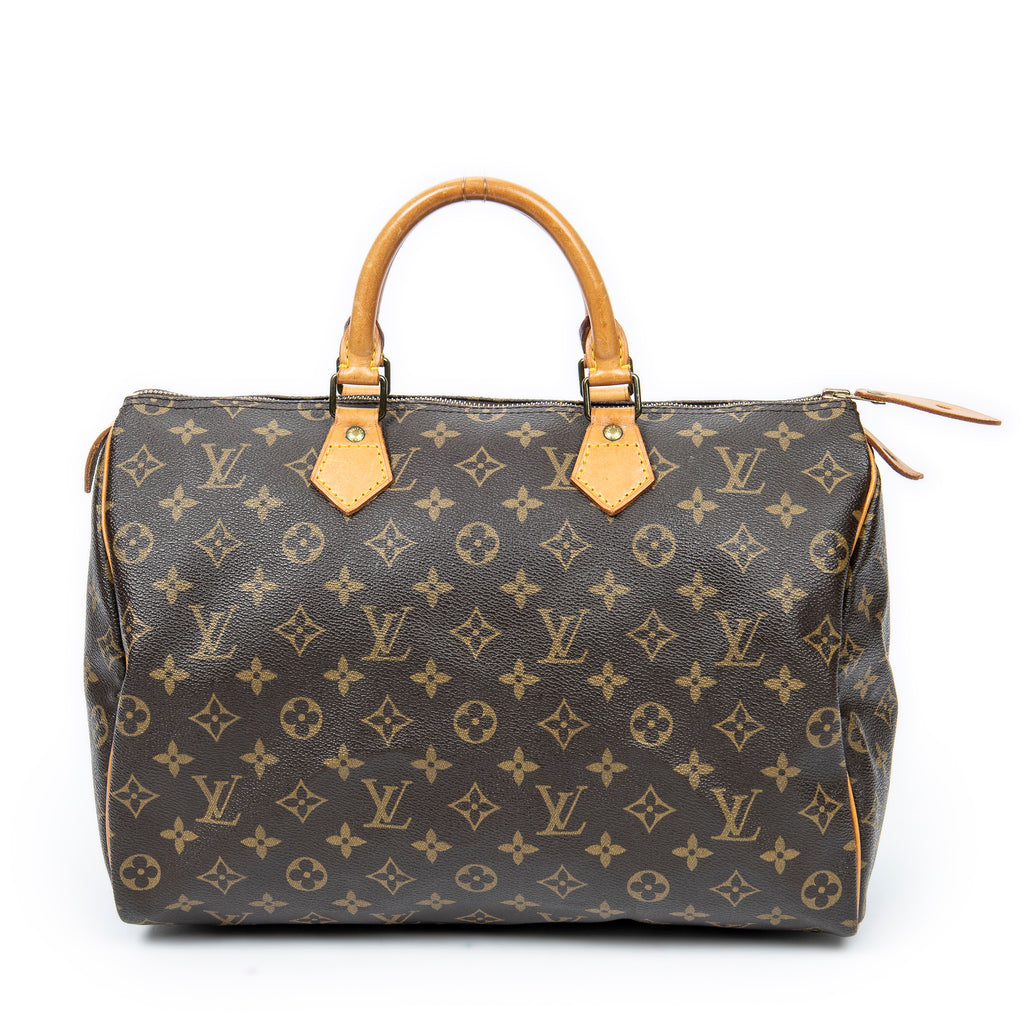 Handbag Speedy 35 Brown Monogram Canvas