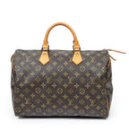 Handbag Speedy 35 Brown Monogram Canvas