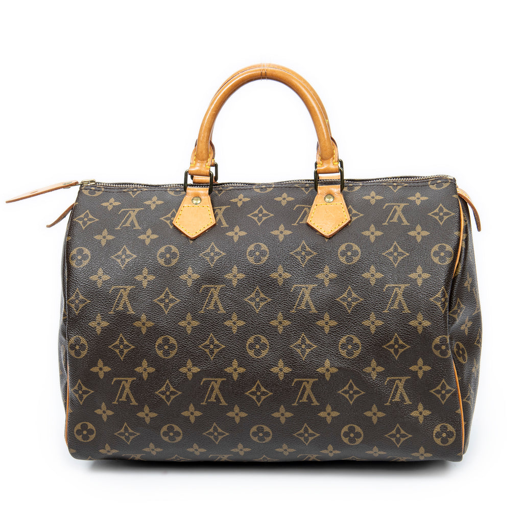 Handbag Speedy 35 Brown Monogram Canvas