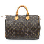 Handbag Speedy 35 Brown Monogram Canvas