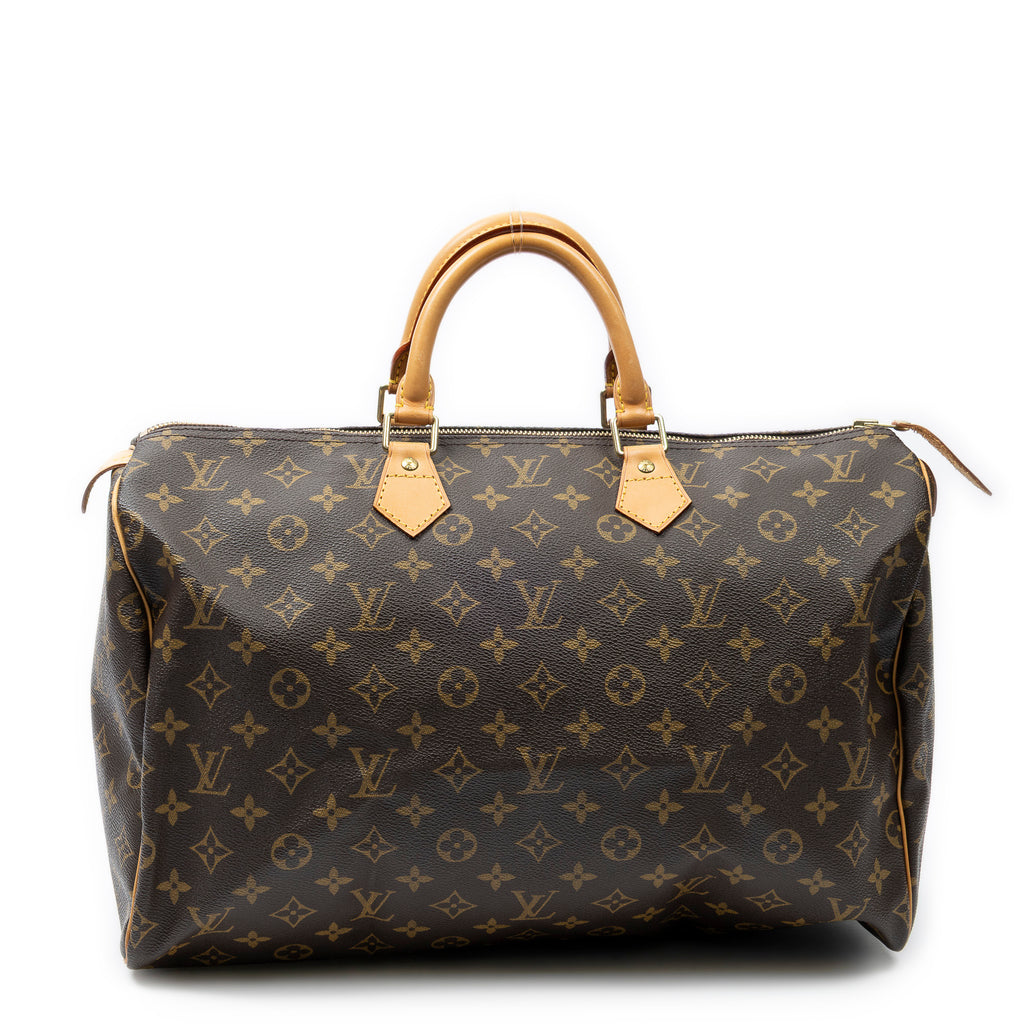 Handbag Speedy 40 Brown Monogram Canvas