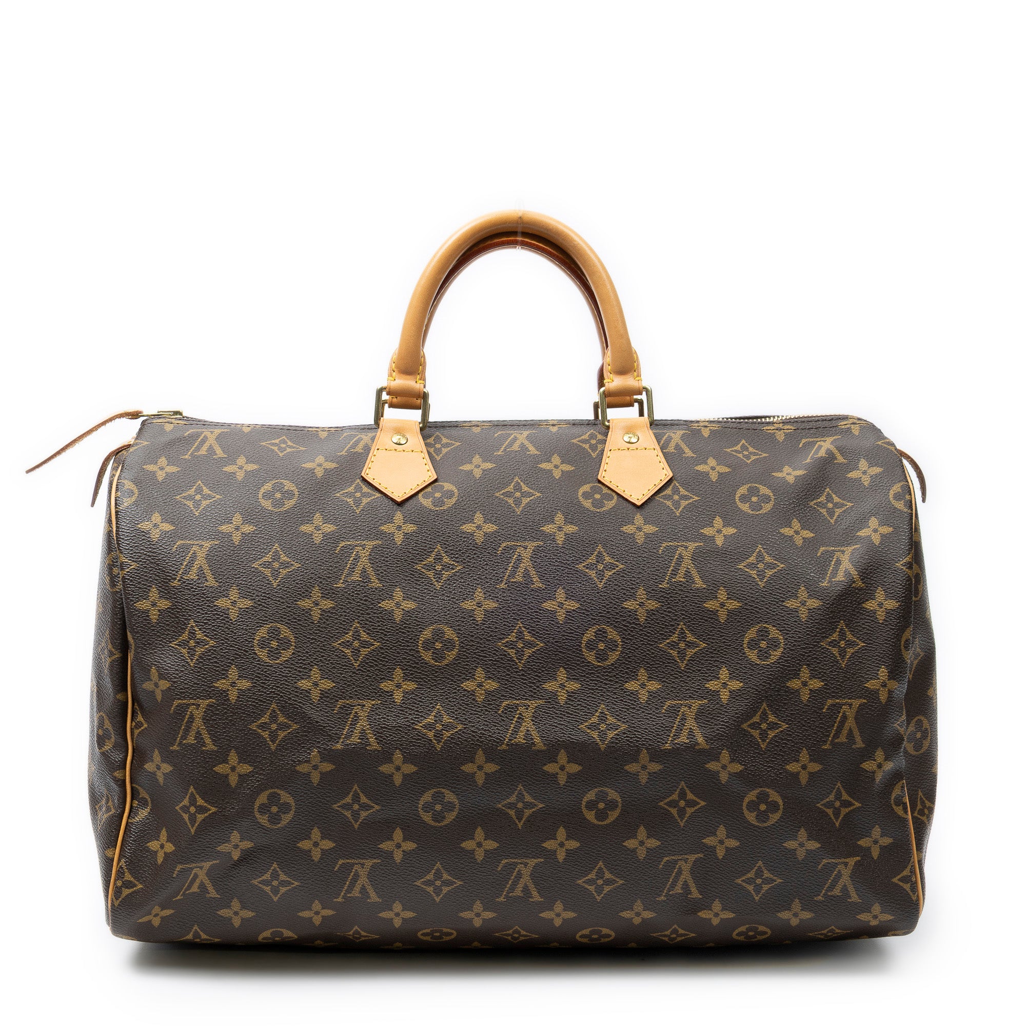 Handbag Speedy 40 Brown Monogram Canvas