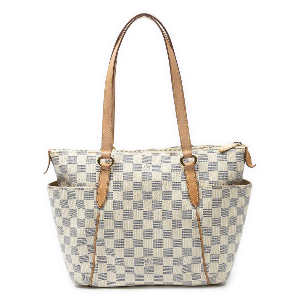 Shoulder Bag Totally PM Ivory Damier Azur