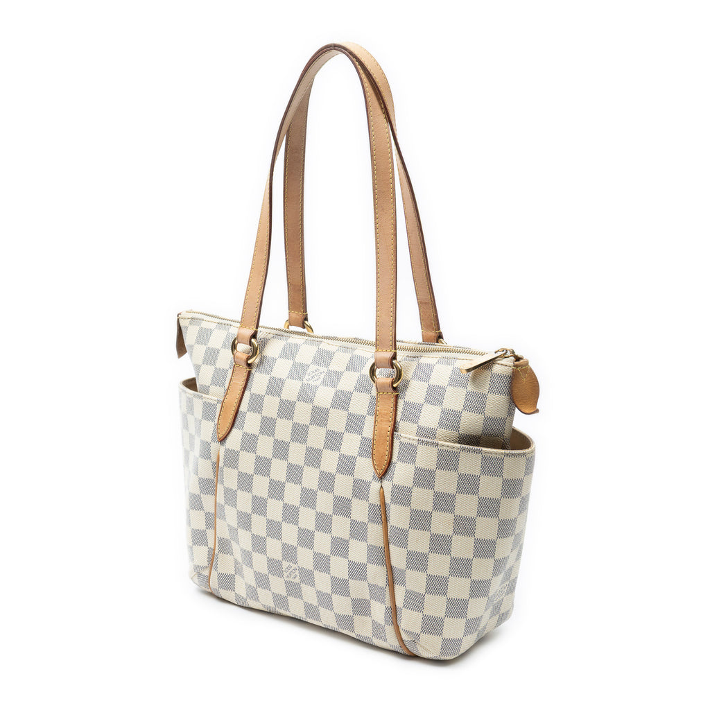 Shoulder Bag Totally PM Ivory Damier Azur