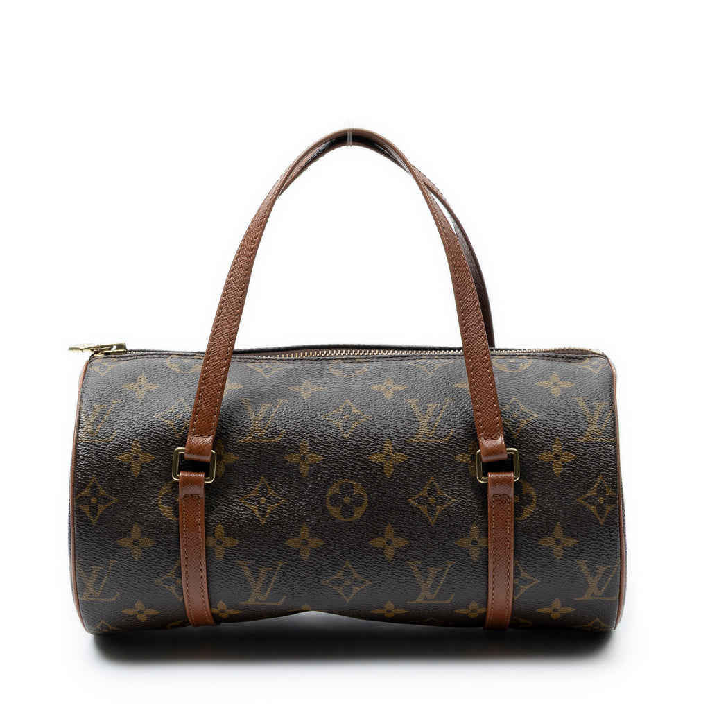 Handbag Papillon 26 Brown Monogram Canvas