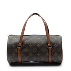 Handbag Papillon 26 Brown Monogram Canvas