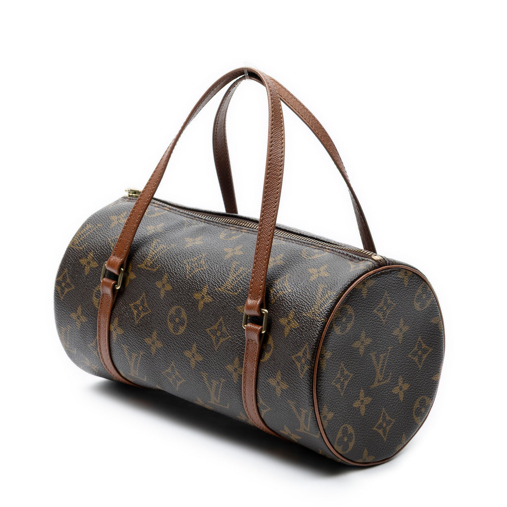 Handbag Papillon 26 Brown Monogram Canvas