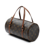 Handbag Papillon 26 Brown Monogram Canvas
